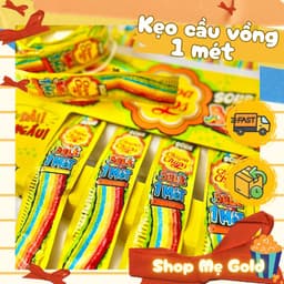 [1 Mét] Kẹo dẻo cầu vồng Chupa Chups hương trái cây 1 mét siêu dài, siêu ngầu (gói 55g), đồ ăn vặt 1