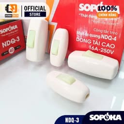 Công tắc điện quả nhót NQD-3 Sopoka có dạ quang 3 cực đồng đúc 7