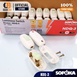 Công tắc điện quả nhót NQD-3 Sopoka có dạ quang 3 cực đồng đúc 3