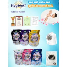 [TÚI 2kg6] Túi Nước Giặt Xã HygienC 2kg6 Đậm Đặc Thơm Lâu 2
