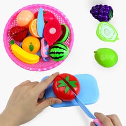Đồ chơi Rổ cắt hoa quả Set Rau củ quả cho bé nhập vai đầu bếp nấu ăn 1