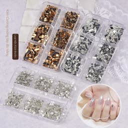 Đá khối chữ nhật khay tròn đính móng siêu sáng đẹp [ NAILS SUPPLY ] 3