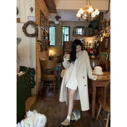 Áo Khoác Dạ Dáng Dài Qua Gối Áo Dạ Tweed Dáng Dài Form Rộng Kiểu Hàn Quốc Áo Dạ Nữ Đi Làm Đi Chơi Mùa Đông AD2308 2