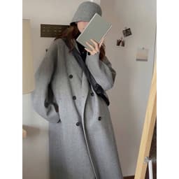 Áo Khoác Dạ Dáng Dài Qua Gối Áo Dạ Tweed Dáng Dài Form Rộng Kiểu Hàn Quốc Áo Dạ Nữ Đi Làm Đi Chơi Mùa Đông AD2308 8
