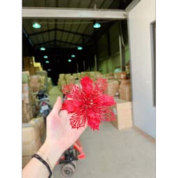 5  Bông hoa trạng nguyên kép kim tuyến, hoa nhũ làm oản tài lộc tết, trang trí cây thông noel 5
