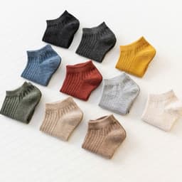 Sét 10 đôi tất cổ ngắn unisex nhiều màu KAB 6