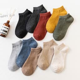 Sét 10 đôi tất cổ ngắn unisex nhiều màu KAB 2