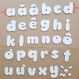 Khuôn chữ béo kích thước 5-7cm  bằng gỗ trang trí các góc 2