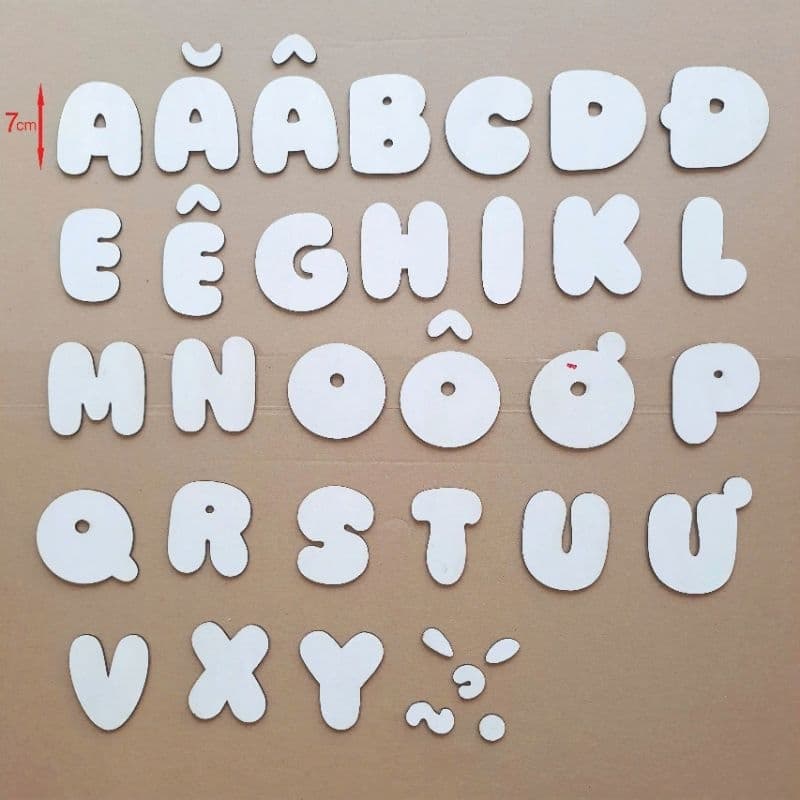 Khuôn chữ béo kích thước 5-7cm  bằng gỗ trang trí các góc