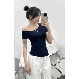 Áo Thun Cộc Tay lệch vai quyến rũ cho nữ m819 4