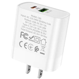 Cóc Sạc Nhanh 20W Hoco C80 (Type-c + USB) và Hoco C105A - 2 cổng sạc 4