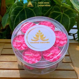 Hộp 21 Viên Nến Tealight Trường Nguyên Organic, An Toàn Lành Tính ,Nến Bơ Thực Vật Cúng Phật,Thần Tài Cháy 2H 4