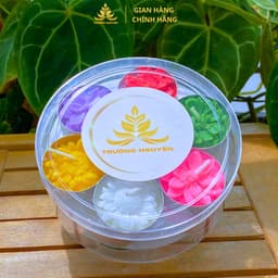 Hộp 21 Viên Nến Tealight Trường Nguyên Organic, An Toàn Lành Tính ,Nến Bơ Thực Vật Cúng Phật,Thần Tài Cháy 2H 7