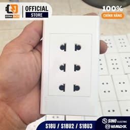 Ổ cắm Sino, hạt công tắc, ổ cắm, mặt ổ cắm, mặt công tắc sino, ổ mạng dòng s18 chính hãng 3