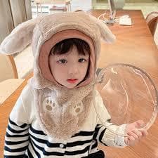 Mũ Lông có kính , Trùm Đầu Kèm Kính Chắn Gió Chống Bụi .lông thỏ Mềm Mịn: