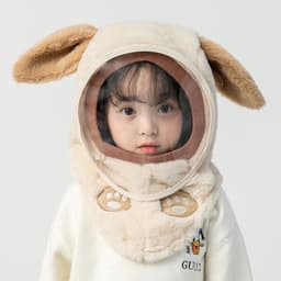 Mũ Lông có kính , Trùm Đầu Kèm Kính Chắn Gió Chống Bụi .lông thỏ Mềm Mịn: 2