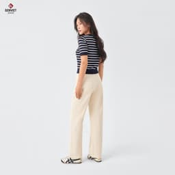 Quần dài nữ Genviet chất liệu jeans dáng ống đứng trẻ trung từ 8717 4
