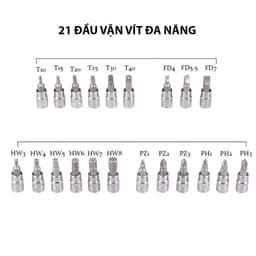 Bộ dụng cụ mở bulong ốc vít đa năng 46 chi tiết, Thép Không Gỉ, Bộ dụng cụ sửa chữa oto xe máy 46 món đa năng 4