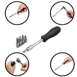 Bộ dụng cụ mở bulong ốc vít đa năng 46 chi tiết, Thép Không Gỉ, Bộ dụng cụ sửa chữa oto xe máy 46 món đa năng 6