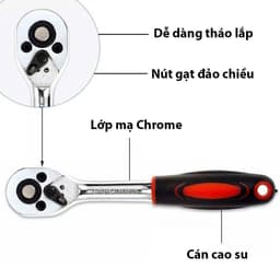 Bộ dụng cụ mở bulong ốc vít đa năng 46 chi tiết, Thép Không Gỉ, Bộ dụng cụ sửa chữa oto xe máy 46 món đa năng 8