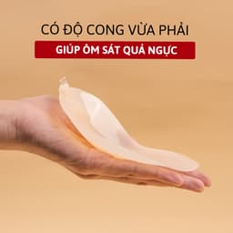 Miếng Dán Ngực Silicon Hình Quả Xoài Siêu Mỏng Tàng Hình Móc Cài Trước Tạo Khe Nâng Ngực Lê Ngọc 451 6