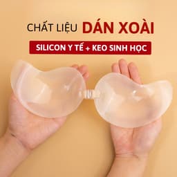Miếng Dán Ngực Silicon Hình Quả Xoài Siêu Mỏng Tàng Hình Móc Cài Trước Tạo Khe Nâng Ngực Lê Ngọc 451 5