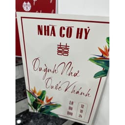 TA 30 - Bảng cổng cưới truyền thống, Bảng Welcome đám cưới, bảng tên cô dâu chú rễ, bảng hoa thiên điểu 4