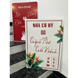 TA 30 - Bảng cổng cưới truyền thống, Bảng Welcome đám cưới, bảng tên cô dâu chú rễ, bảng hoa thiên điểu 1