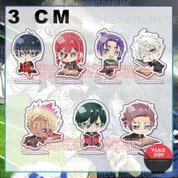 (mua 1 tặng 1) (3CM) Mô hình standee BLUE LOCK ver ĐỌC SÁCH tượng mica acrylic anime chibi trang trí góc làm việc 1