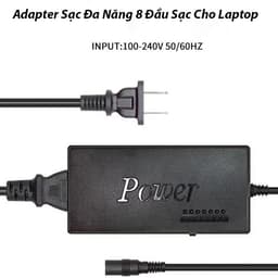 Adapter Sạc Laptop 96W Đa Năng 12V-24V, Tặng 8 Đầu Sạc Chất Lượng Cao 2