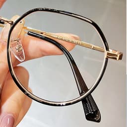 Gọng kính cận thời trang nam nữ  NARO EYEWEAR dáng tròn chống tia UV chất liệu kim loại cao cấp 1068 4