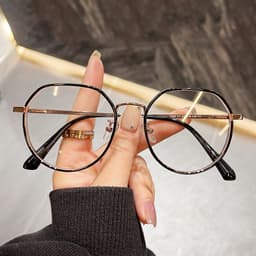 Gọng kính cận thời trang nam nữ  NARO EYEWEAR dáng tròn chống tia UV chất liệu kim loại cao cấp 1068 3