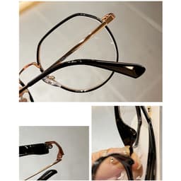 Gọng kính cận thời trang nam nữ  NARO EYEWEAR dáng tròn chống tia UV chất liệu kim loại cao cấp 1068 6