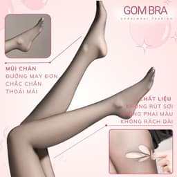 Quần tất lưới đen tàng hình siêu dai Gom Bra cao cấp, quần vớ nữ chất poly mềm mịn, co dãn thon chân - KAVE-1022 5