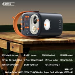 Pin Dự Phòng Sạc Nhanh 100W REMAX RPP-100 60.000mah và Pin Dự Phòng 22.5W Remax RPP-609 60.000mAhLKP 3