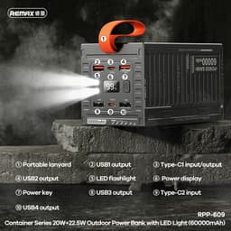 Pin Dự Phòng Sạc Nhanh 100W REMAX RPP-100 60.000mah và Pin Dự Phòng 22.5W Remax RPP-609 60.000mAhLKP 9