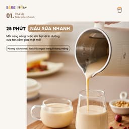 Máy Làm Sữa Hạt Bear SB-SH06C, 0.6Lit - 750w, 6 Chế Độ Xay Nấu, Hàng Chính Hãng 4