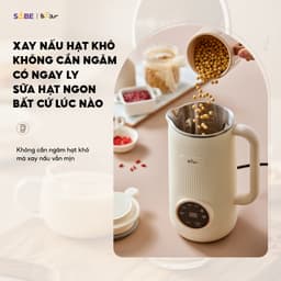 Máy Làm Sữa Hạt Bear SB-SH06C, 0.6Lit - 750w, 6 Chế Độ Xay Nấu, Hàng Chính Hãng 6