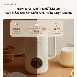 Máy Làm Sữa Hạt Bear SB-SH06C, 0.6Lit - 750w, 6 Chế Độ Xay Nấu, Hàng Chính Hãng 8