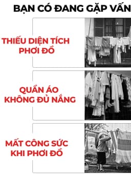 Sào Phơi Quần Áo ( NEW) giàn phơi Tặng 20 móc chống bay, Giá INOX Gấp Gọn, Treo Đồ Thông Minh Dạng Cây 13