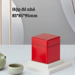 Hộp trà thiếc vuông chữ nhật hoạ tiết núi non mẫu mới - HVL TEA 2