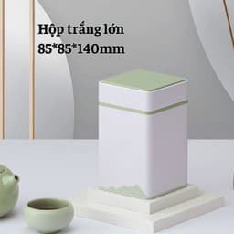 Hộp trà thiếc vuông chữ nhật hoạ tiết núi non mẫu mới - HVL TEA 7