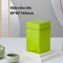 Hộp trà thiếc vuông chữ nhật hoạ tiết núi non mẫu mới - HVL TEA 9