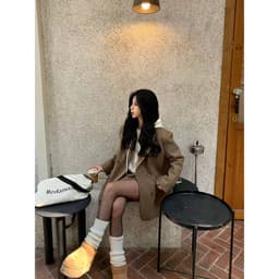 [Sẵn] Áo Blazer Nữ Áo Khoác Dạ Tweed Form Rộng Dáng Ngắn Kiểu Hàn Quốc Set Đồ Nữ Đi Chơi Mùa Đông Chali AD2475 7