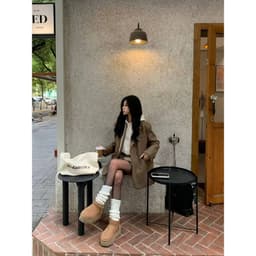 [Sẵn] Áo Blazer Nữ Áo Khoác Dạ Tweed Form Rộng Dáng Ngắn Kiểu Hàn Quốc Set Đồ Nữ Đi Chơi Mùa Đông Chali AD2475 2