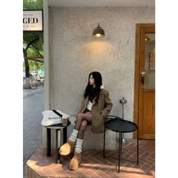 [Sẵn] Áo Blazer Nữ Áo Khoác Dạ Tweed Form Rộng Dáng Ngắn Kiểu Hàn Quốc Set Đồ Nữ Đi Chơi Mùa Đông Chali AD2475 5