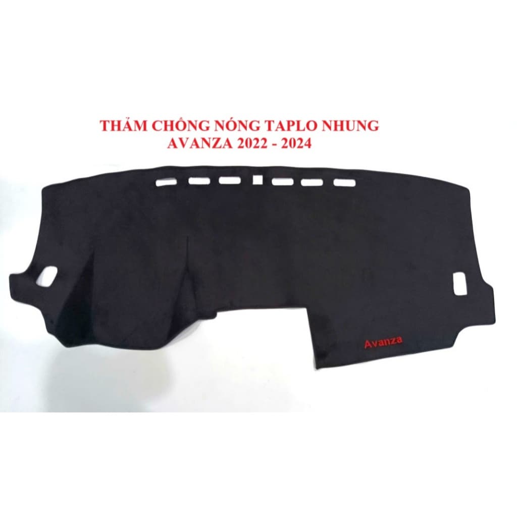 (Có VAT)Thảm Taplo Toyota Avanza 2022  2023 2024 2025 2026 Màu Đen, Nhung Lông Cừu Đế Chống Trượt, chuẩn form xe