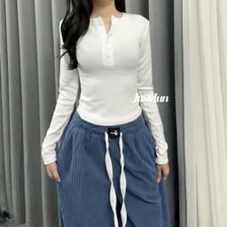 Áo Thun Nữ Tay Dài Ôm Body JUSTDUN T66 - Chất Len Tăm Lông Thỏ, Co Giãn 4 Chiều, Giữ Ấm Mềm Mịn 9