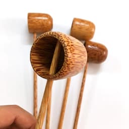 Gáo múc rượu gỗ dừa cao cấp, gáo dừa múc rượu hàng loại 1 dày dặn bền theo thời gian 4