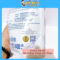 Nước giặt Dnee túi 1150ml/1300ml Thái Lan chính hãng, giặt xả 2in1 an toàn cho bé 4